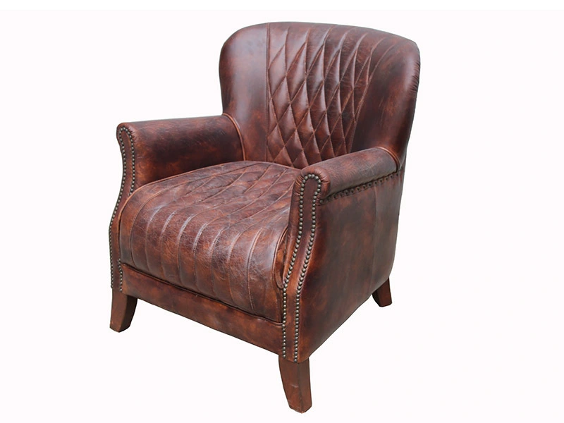 Vintage Old Leather Leisure Armchair 1
