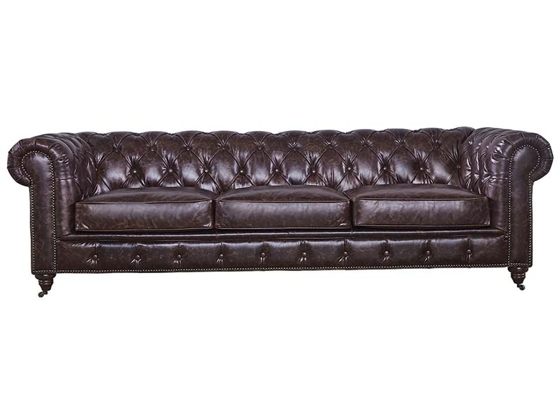 Chesterfield Sofa in Vintage Leather 3S 1