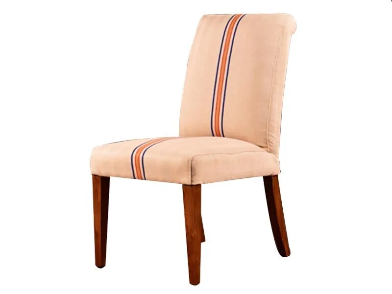 Fabric Wood Legs Dining Chair 1