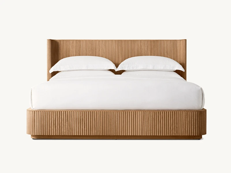 Byron European Natural Oak Wooden Shelter Bed Faddish Postmodernism Bed 1