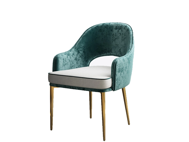 Modern Velvet Upholstered Restaurant Dining Chair 1