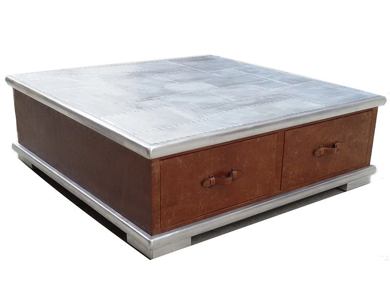 Aviator Aluminum Top Coffee Table 1