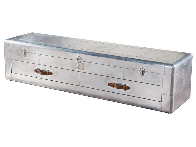 Vintage Aluminium Aviation Cabinet 1