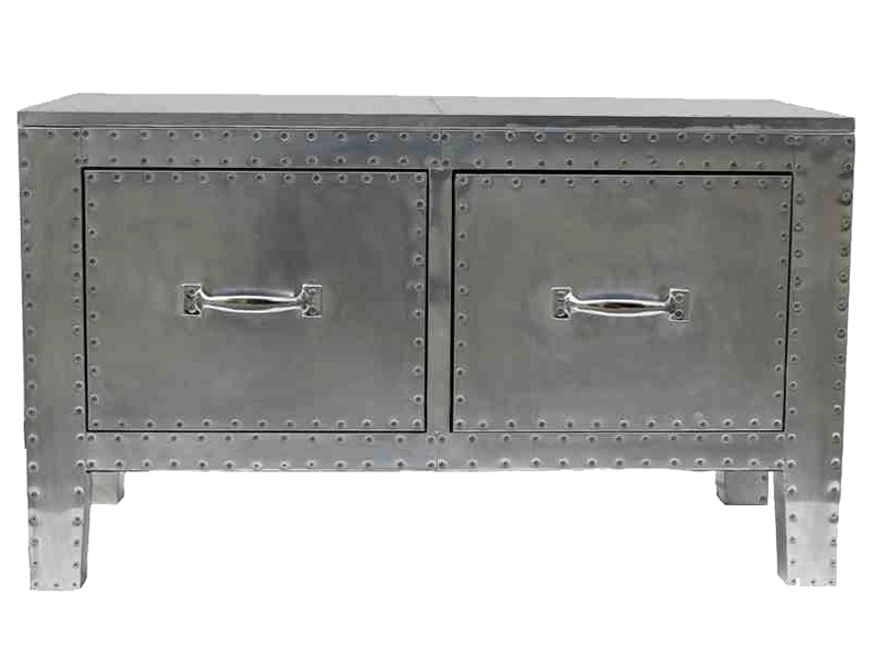 Aluminium Chest Desk with two Drawers 1