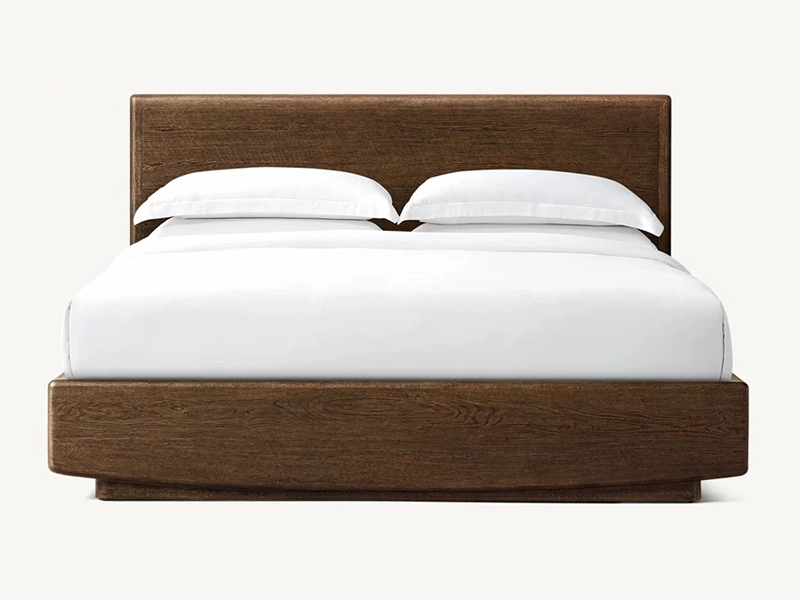 Oak Solid Wood Bed Faddish Modern Style Bedroom Bed 1