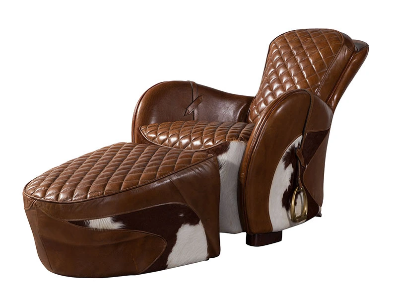  Saddle Armchair With Ottoman 1