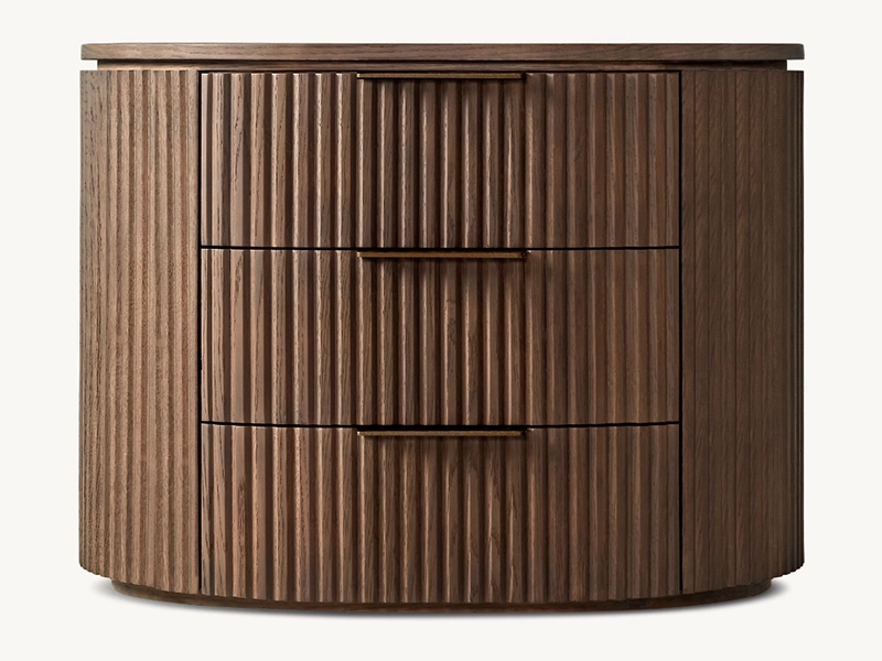 Faddish Postmodernism Striated Oak Nightstand Smart Byron Nightstand With One Drawer 1