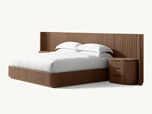 Byron New Style Rich Grain Wooden Bed European Oak Soft Bed with King Size 1