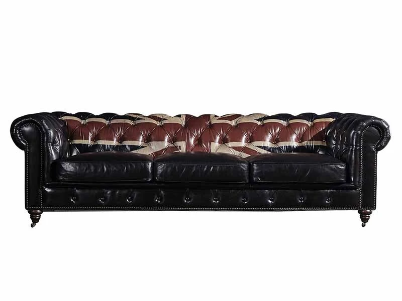 Union Jack Vintage Leather Sofa 1
