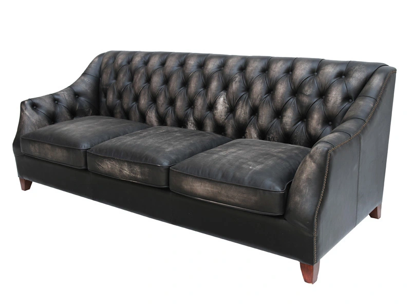 Antique Black Chesterfield Sofa 1