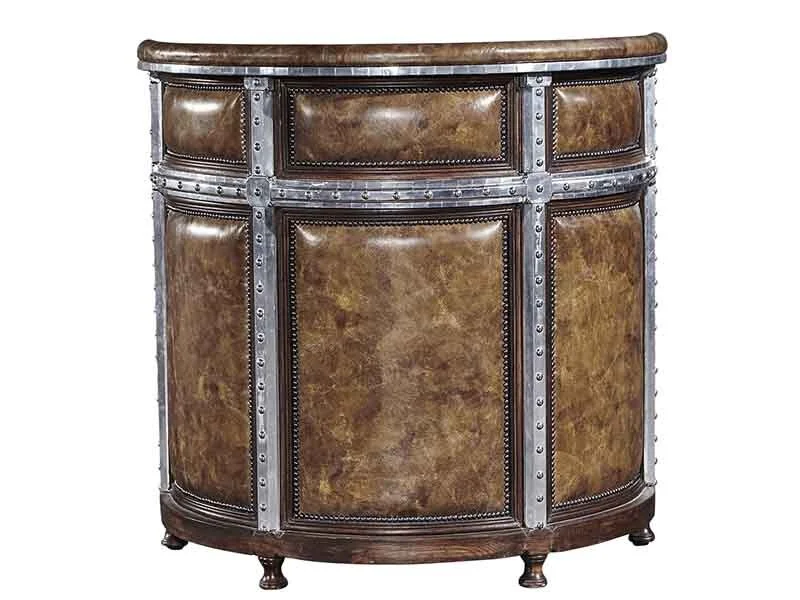 Vintage Leather Aviator Bar Table 1