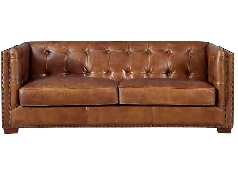 Cigar Tan Leather Sofa Set 1