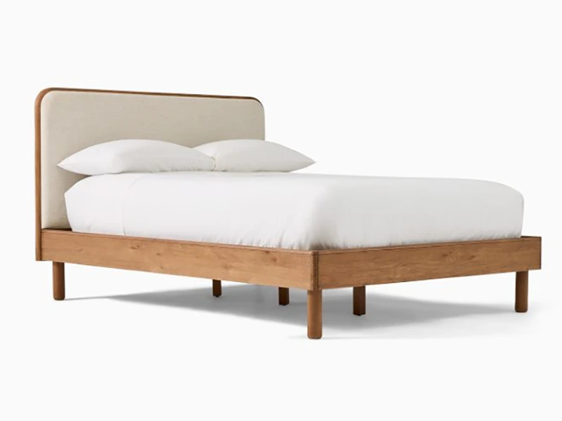 Miles Wood & Upholstered Bed 1