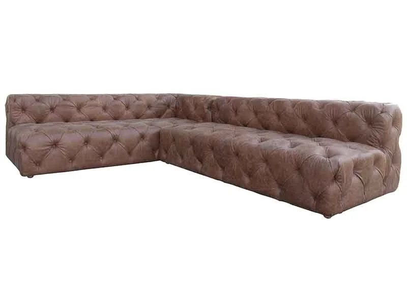 Tufted Seat and Back Leather Sofa 1