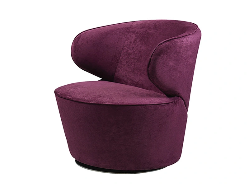 Custom Gold Metal Band Base Velvet Armchair 1