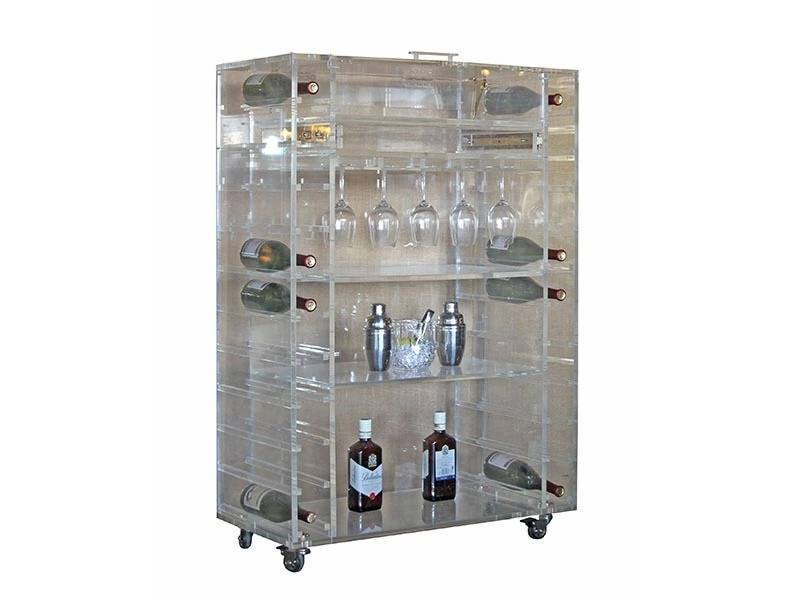 Luxury Clear Acrylic Wine Display Cabinet 1