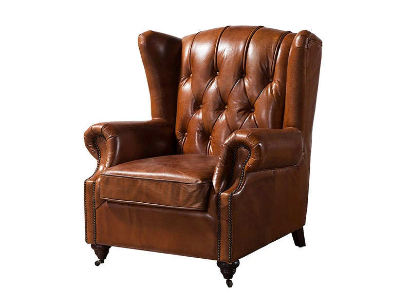 Antique Chesterfield Wing Back Chair 1