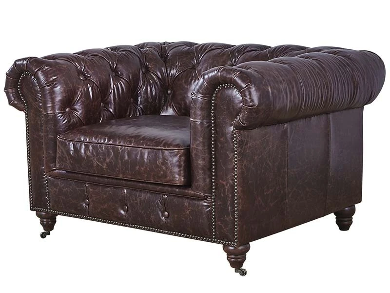 Chesterfield Sofa in Vintage Leather 1S 1