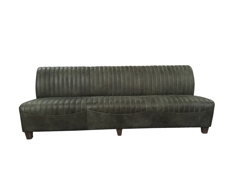 Black 3S Sofa Without Arms Multiple Combinations Bespoke Retro High-End Use In Restaurant Lobby 1