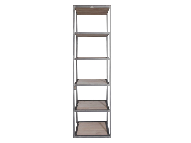 Industrial French Library Iron Frame Single Shelving 1