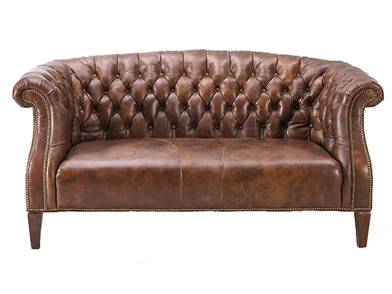 Hand Finished Antique Leather Chesterfield Sofa 2S 1