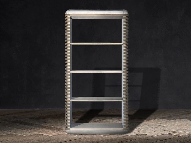 Faddish Aluminum Book Shelf Bookcase and Room Divider Storage Shelves 1