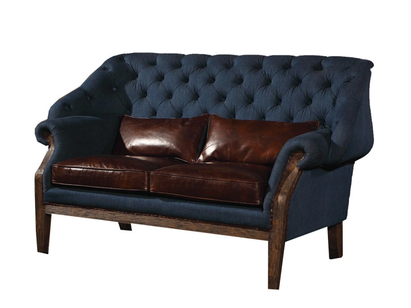 Mid-Century Jean Fabric Tufted Back Sofa 1