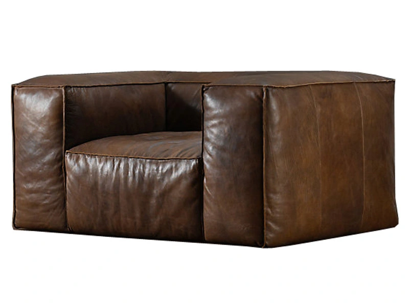RH Vintage Leather Couch Sofa 1