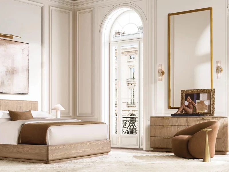 Oak Solid Wood Dresser Faddish Modern Style Bedroom Dresser3 1