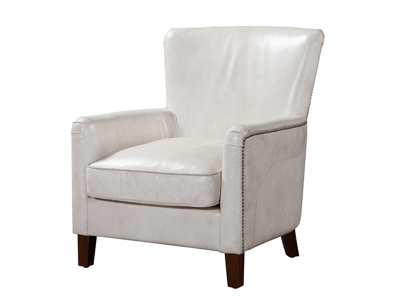 White Leather Single Armchair 1