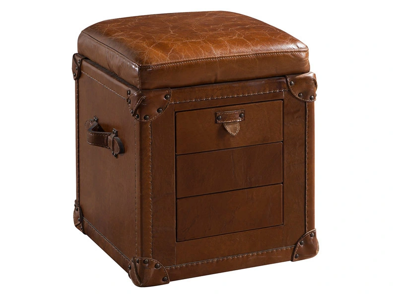 Vintage Leather Side Trunk 1