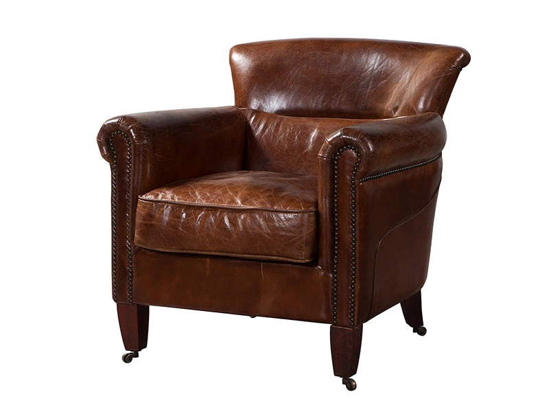 Retro Leisure Club Leather Chairs 1