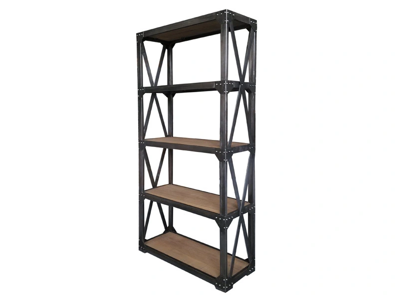 Industrial Style Rustic Metal Frame Shelving 1