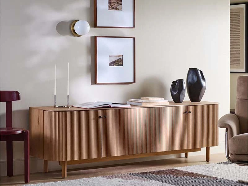 Oak Veneer Over Engineered Wood Top Cabinet Solid Wood Legs Storage Cabinet2 1