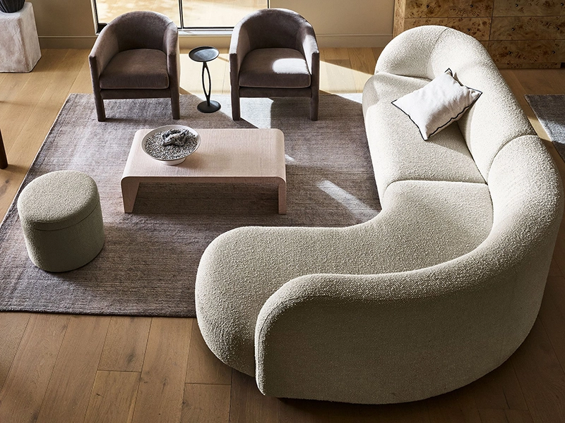 Luxury Boucle Sectional Couch Sofa Sectional Couch Sofa Harmony Ottoman Boucle Sofa Set For Home 1