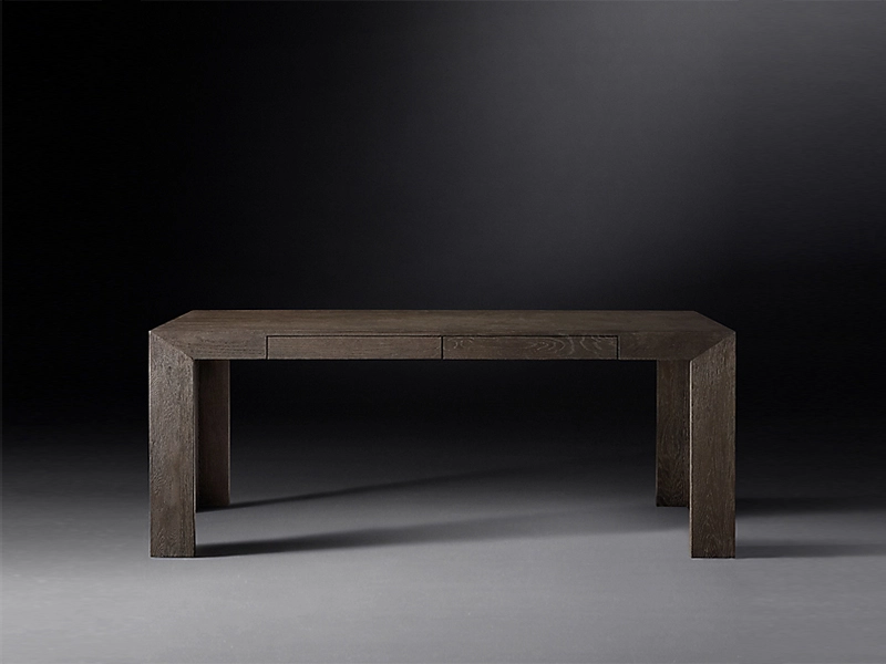 Stylish Solid Wood Oak Rectangular Living Room Dining Table 1