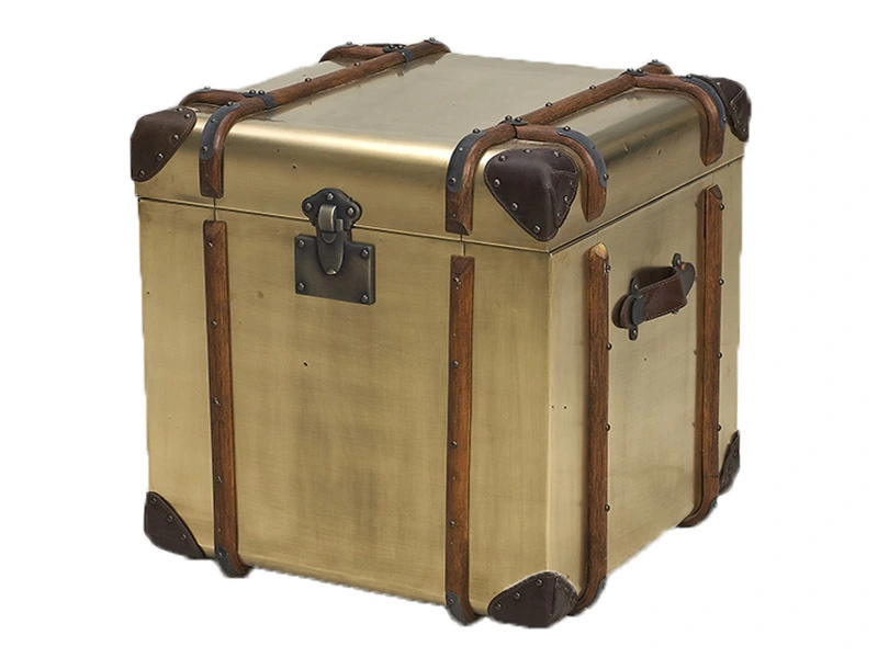 Aviator Brass Small Light Table With Storage 1