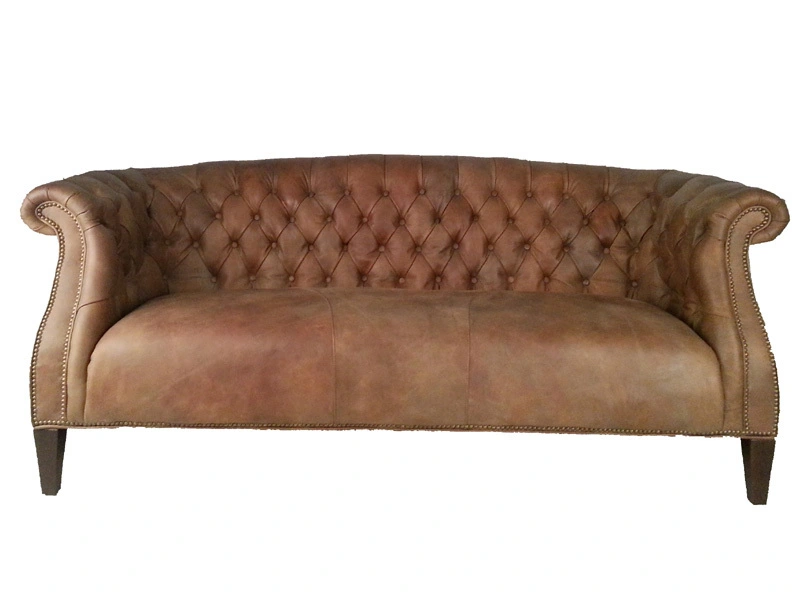 Hand Finished Antique Leather Chesterfield Sofa 3S 1