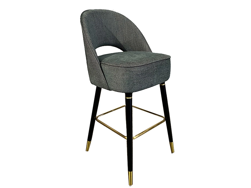 Leisure Gold Stainless Steel High Counter Stool Velvet Bar Chair Pub Stool For Home Hotel Club 1