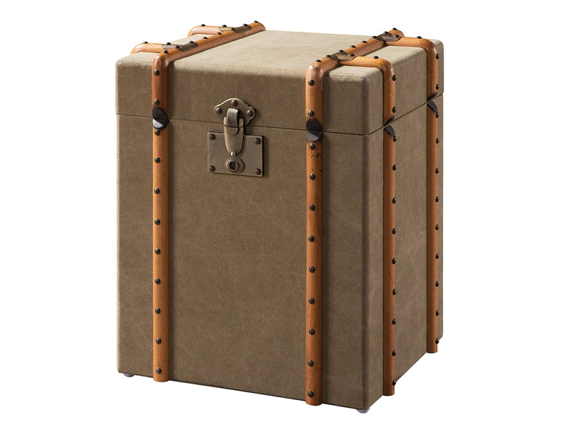 Antique Canvas Side Cabinet 1