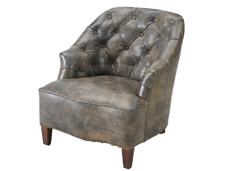 Chesterfield Back Vintage Leather Armchair 1