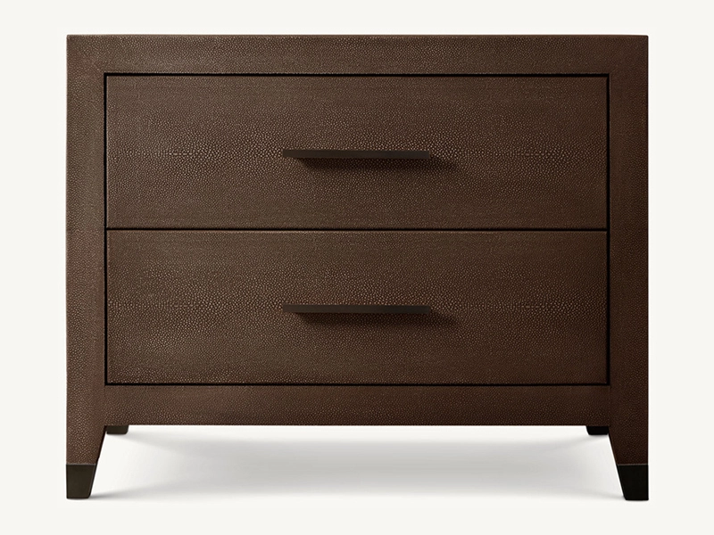 Luxury Madero Oak Wooden Nightstand 2 Drawers Wood Nightstand 1