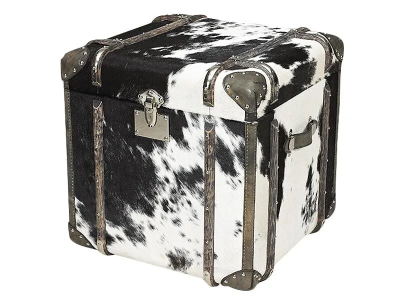 Vintage Pony Skin Leather Trunk 1