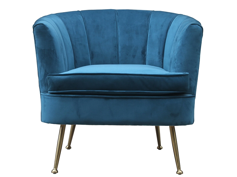 Vintage Velvet Fabric Tub Chair 1