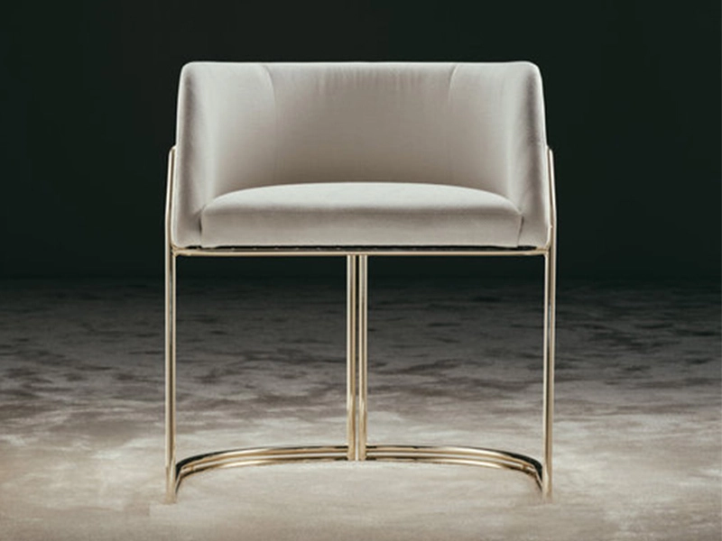 High Quality Luxury Modern Metal Legs Dining Chair Black White Tufted Velvet Leather Dining Chair Modern 1