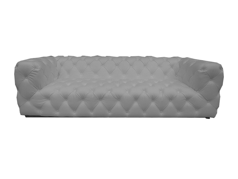 Aluminium Genuine Leather Luxury Sofa Living Room Furniture White Leather Sofa Bed 1