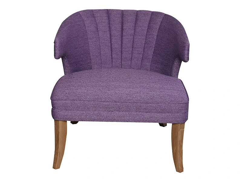 Oak Wood Stain Leg Tub Fabric Armchair 1