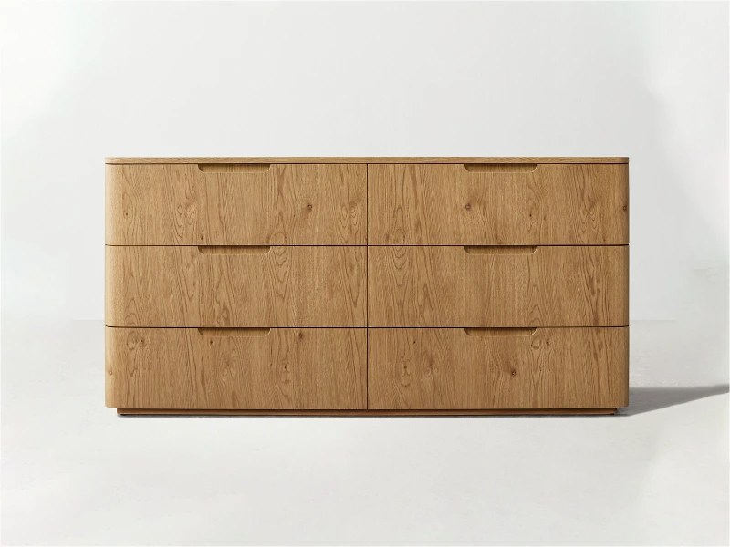 1642Wholesale New Style Madero Dresser Modern Oak Wooden Dresser with 6 Drawers 1