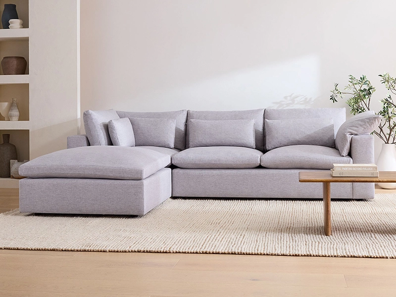 Luxury Fabric Sectional Couch Sofa Set For Home New Style Harmony Ottoman Linen Sectional Couch Sofa 1