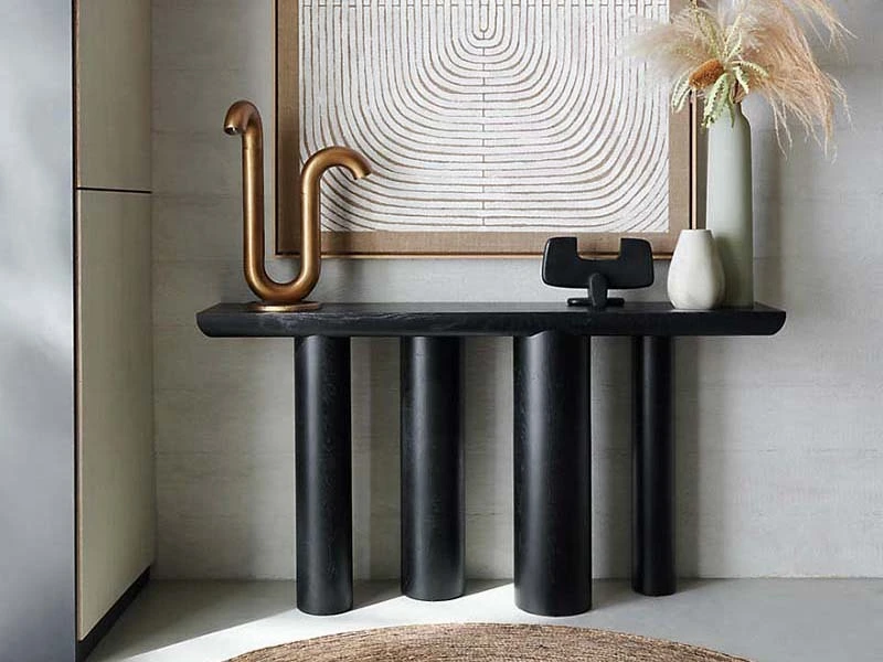 Defaico Bomen Natural Oak Wood Console Table Custom Color and Size Console 1